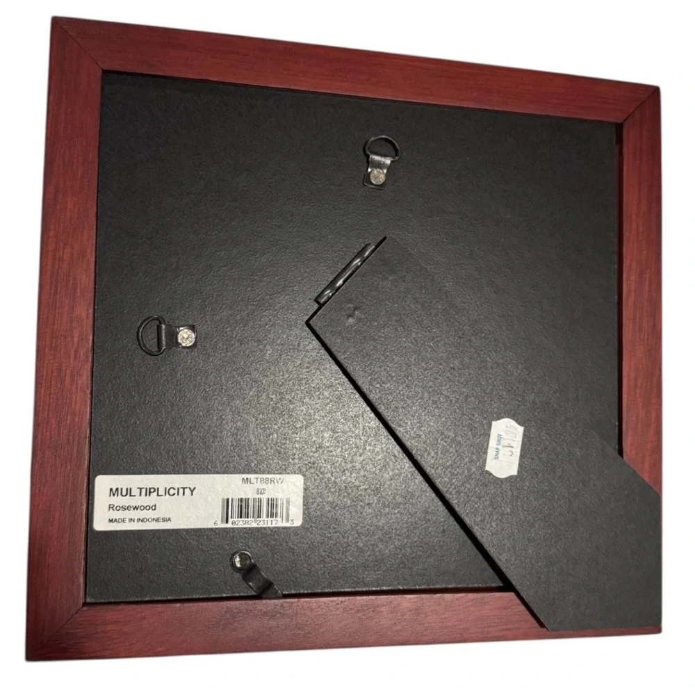 Cherry Wood Multi-Opening Picture Frame - Red Brown